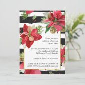 ポインセティアスオンストライプパーティの招待状 招待状 (スタンド正面)