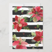 ポインセティアスオンストライプパーティの招待状 招待状 (裏面)