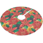 ポインセティアスクリスマスフローラ ブラッシュドポリエステルツリースカート (アングル)