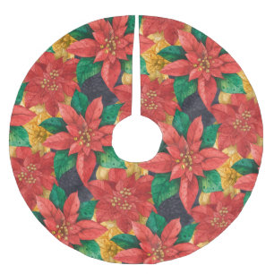 ポインセティアスクリスマスフローラ ブラッシュドポリエステルツリースカート