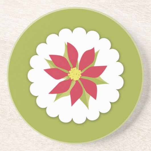 ポインセティアスクリスマスプラントコースター コースター (正面)