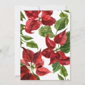 ポインセティアスクリスマスホリデーパーティー招待状 招待状 (裏面)