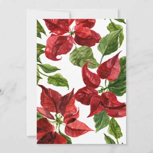 ポインセティアスクリスマスホリデーパーティー招待状 招待状 (裏面)