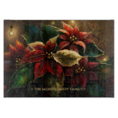 ポインセティアスクリスマスホリデー カッティングボード (正面)