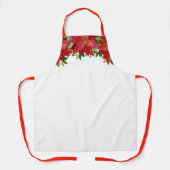 ポインセティアスクリスマパーソナライズされたスカスタム エプロン (正面)