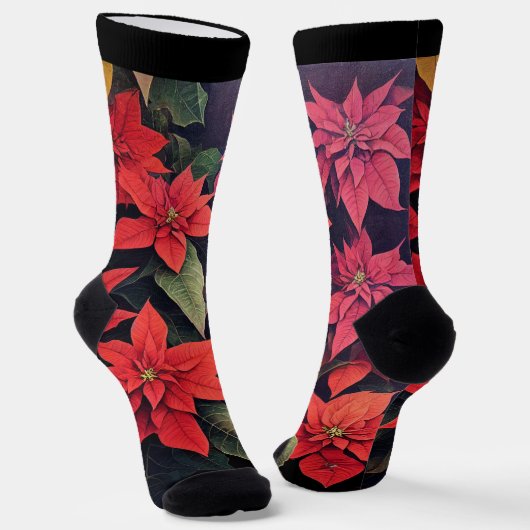 ポインセティアスクルーソックス ソックス (傾斜あり)