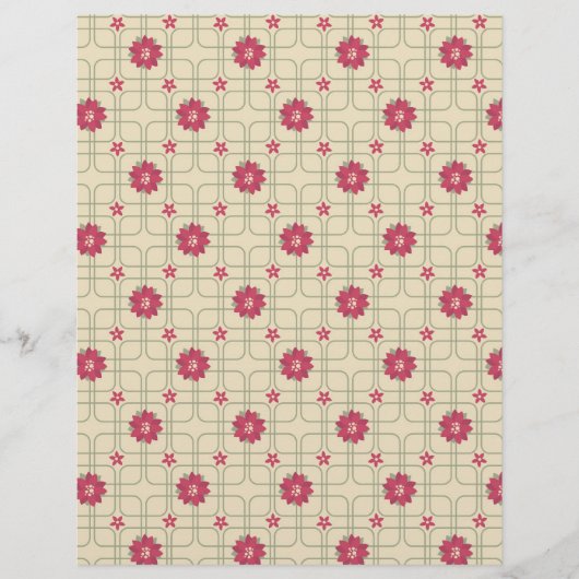 ポインセティアススクラップブック紙 (正面)