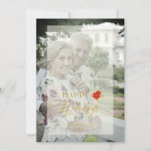 ポインセティアスハッピーホリデーズフォトファミリー金ゴールド カード (正面)