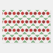 ポインセティアスパックホリデイ ラッピングペーパーシート (正面3)