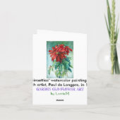 ポインセティアスファインアートクリスマスカード シーズンカード (裏面)