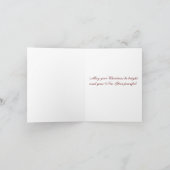 ポインセティアスファインアートクリスマスカード シーズンカード (内部)