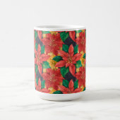 ポインセティアスフローラクリスマスホリデー コーヒーマグカップ (中央)