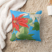 ポインセティアスブルー クッション (ブランケット)