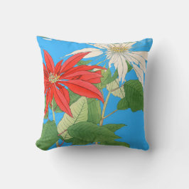 ポインセティアスブルー クッション