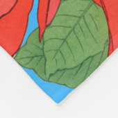 ポインセティアスブルー フリースブランケット (角)