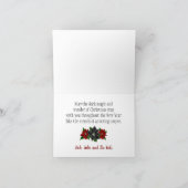 ポインセティアスホリデイ カード (内部)