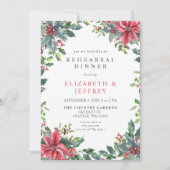 ポインセティアスホリークリスマスリハーサルディナー 招待状 (正面)