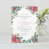 ポインセティアスホリークリスマス婚約パーティ 招待状 (スタンド正面)