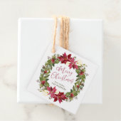 ポインセティアスリースクリスマス フェイバータグ (インサイチュ)