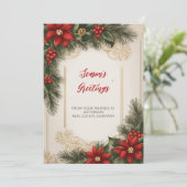 ポインセティアスヴィンテージホリデーズカンパニービジネス シーズンカード (スタンド正面)
