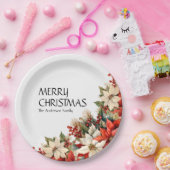 ポインセティアス白 ペーパープレート (パーティー)