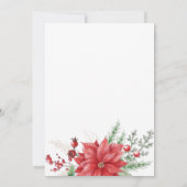 ポインセティアス金ゴールドホリークリスマスリハーサルディナー 招待状 (裏面)