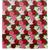 ポインセティアス・クリスマス シャワーカーテン (正面)