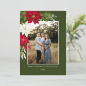 ポインセティアス・グリーンのメリークリスマス シーズンカード (スタンド正面)