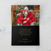 ポインセティアス・メリークリスマス折り畳み写真 シーズンカード (内部)