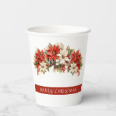 ポインセティアス・メリークリスマス 紙コップ (裏面)