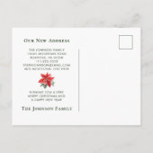 ポインセティアス・メリークリスマス・from New Home 案内ポストカード (裏面)