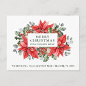 ポインセティアス・メリークリスマス・from New Home 案内ポストカード (正面)