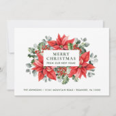 ポインセティアス・メリークリスマス・from New Home 案内状 (正面)