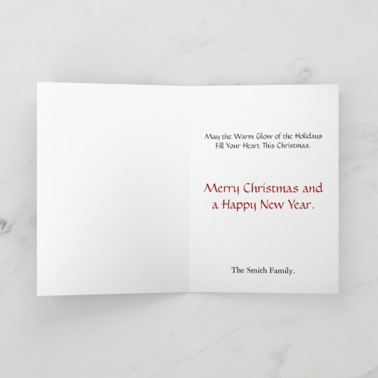 ポインセティアス – ヴィンテージファインアートカード シーズンカード (内部)