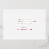 ポインセティアハッピーホリデーズクリエレガントスマス 箔シーズンカード (裏面)