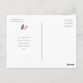 ポインセティアハンドリースホリデ描ーパーティ ポストカード (裏面)