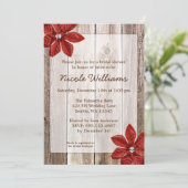 ポインセティアバ素朴ーンウッドブライダルシャワー 招待状 (スタンド正面)