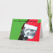 ポインセティアフェレットクリスマスカード シーズンカード (裏面)