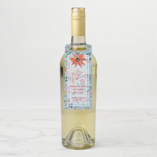 ポインセティアベリー葉ズホリデークリスマス ボトルネックタグ