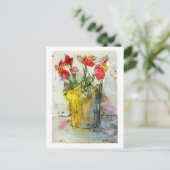 ポインセティアホリディポストカード シーズンポストカード (スタンド正面)