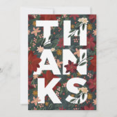 ポインセティアホリデイフローラサンキューカード サンキューカード (正面)