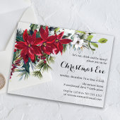 ポインセティアホリデイフローラ |クリスマスイブディナー アクリル招待状