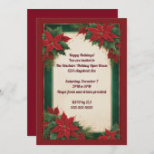 ポインセティアホリデーズクリスマスパーティー 招待状 (正面/裏面)