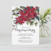 ポインセティアホリデーフローラクリスマスパーティー会社 招待状 (スタンド正面)