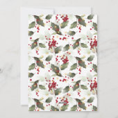 ポインセティアホリークリスマス祈りの言葉ホリデーカード シーズンカード (裏面)