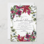 ポインセティアホリーブライダルシャワーブランチ 招待状 (正面)