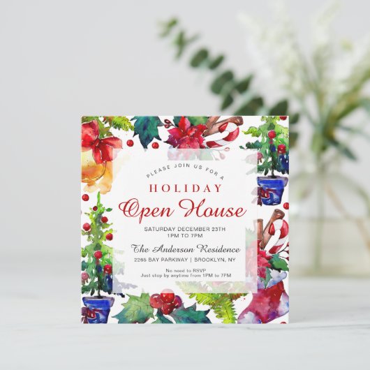 ポインセティアホリーベリーオーナメントホリデーオープンハウス 招待状 (スタンド正面)