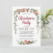 ポインセティアホリーベリーフローラクリスマスパーティー 招待状 (スタンド正面)
