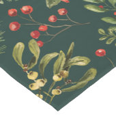 ポインセティアボタニカルクリスマスホリデイフローラ ショートテーブルランナー (コーナー)