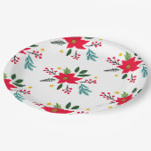 ポインセティアボタニカルフェスティバルホリデークリスマス ペーパープレート (アングル)